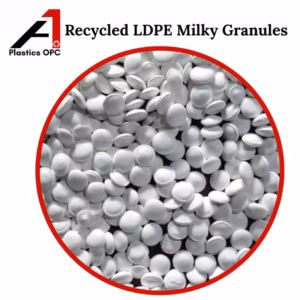Plastics OPC Recycled LDPE Milky Granules Injection Molding Grade Film Grade Reinforced Polyethylene Resin Pellets