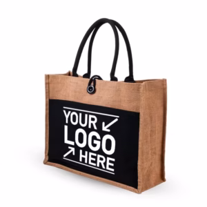 Custom Logo Jute Tote Bag Reusable Shopping Carry Bag Eco Friendly Gift and Advertising Use