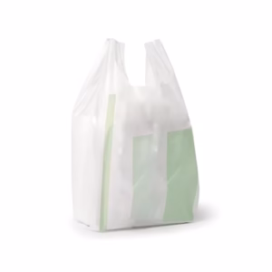 Premium PE Shopping Bags on Roll with Easy Tear Design Heat Seal Handle Screen Printing Disposable